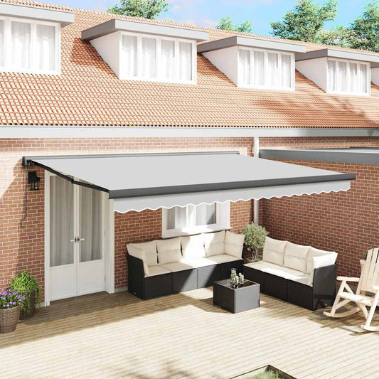 Markise Anthrazit 4,5 × 3 m Metall