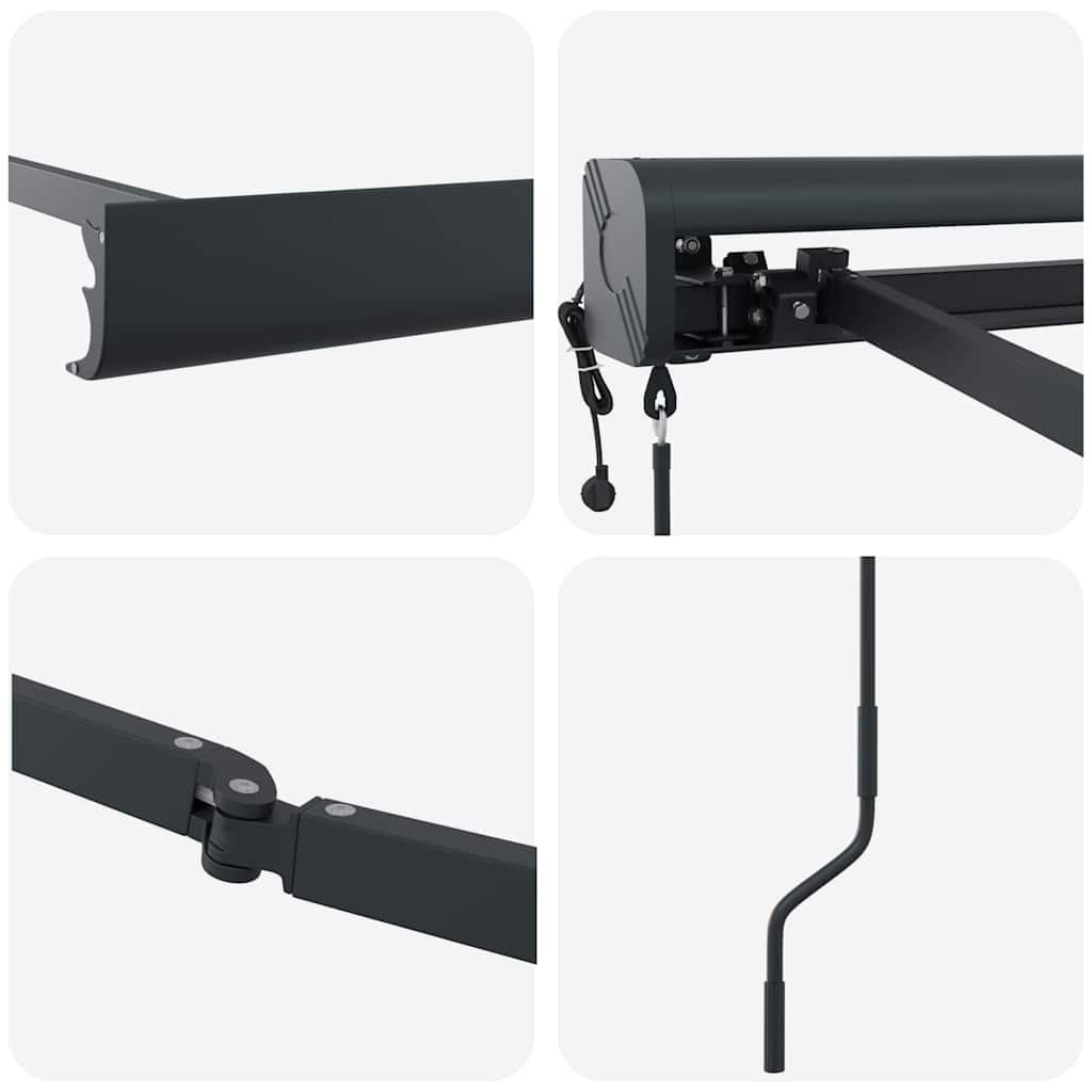 Markise Anthrazit 5 x 3 m Metall