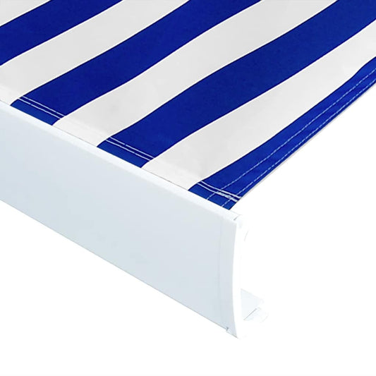 Markisenbespannung Canvas Blau & Weiß 450x300 cm