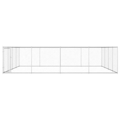 Outdoor-Hundezwinger Verzinkter Stahl 760x760x185 cm