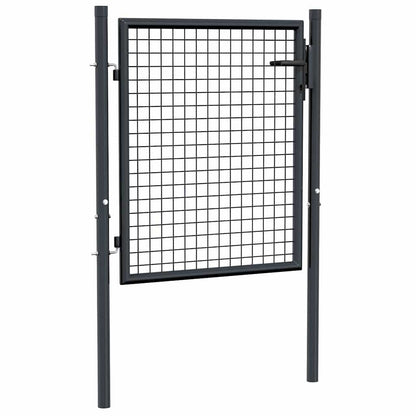 Gitter-Gartentor Verzinkter Stahl 100 x 75 cm Grau