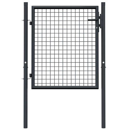 Gitter-Gartentor Verzinkter Stahl 100 x 75 cm Grau