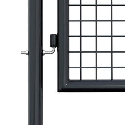 Gitter-Gartentor Verzinkter Stahl 100 x 75 cm Grau