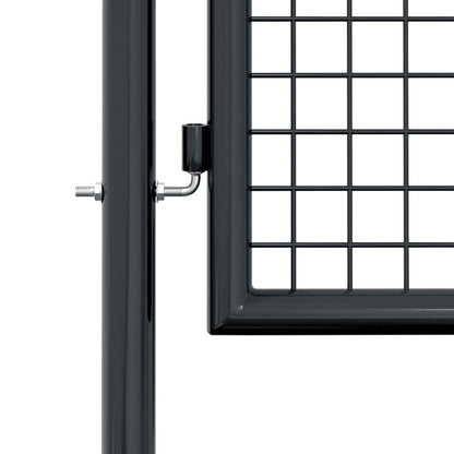 Gitter-Gartentor Verzinkter Stahl 100 x 150 cm Grau