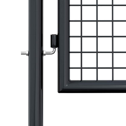 Gitter-Gartentor Verzinkter Stahl 100 x 175 cm Grau