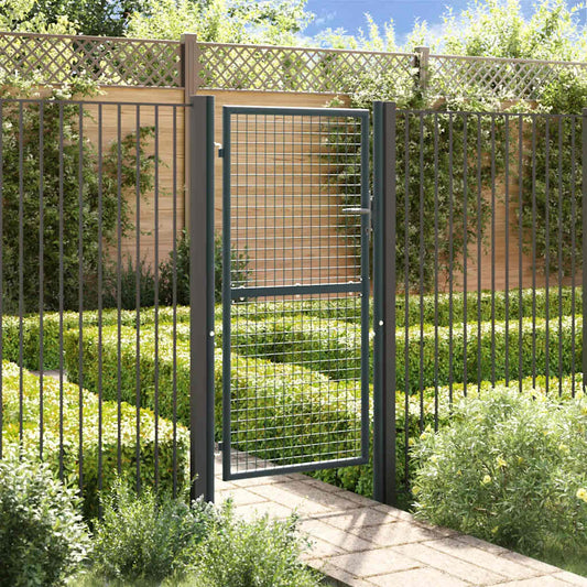 Gitter-Gartentor Verzinkter Stahl 100 x 175 cm Grau