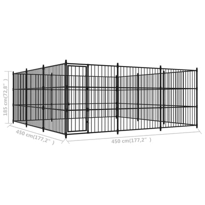 Outdoor-Hundezwinger 450×450×185 cm