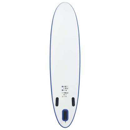 Stand Up Paddle Surfboard SUP Aufblasbar Blau und Weiß