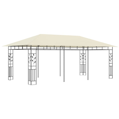 Pavillon mit Moskitonetz 6x3x2,73 m Creme