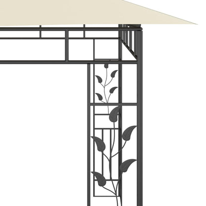 Pavillon mit Moskitonetz 6x3x2,73 m Creme