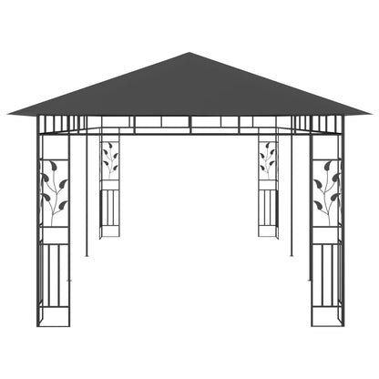 Pavillon mit Moskitonetz 6x3x2,73 m Anthrazit