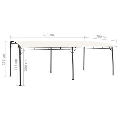 Garten-Sonnenschutz 6x3x2,55 m Cremeweiß