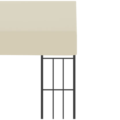 Wand-Pavillon 3x3 m Creme Stoff