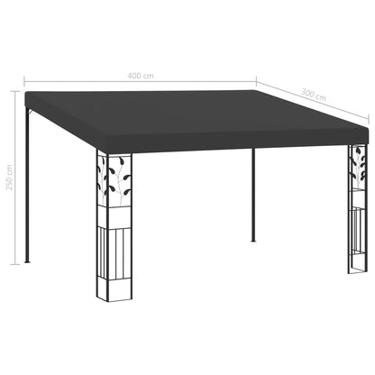 Wand-Pavillon 4x3x2,5 m Anthrazit