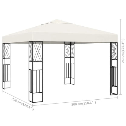 Pavillon 3×3 m Creme Stoff
