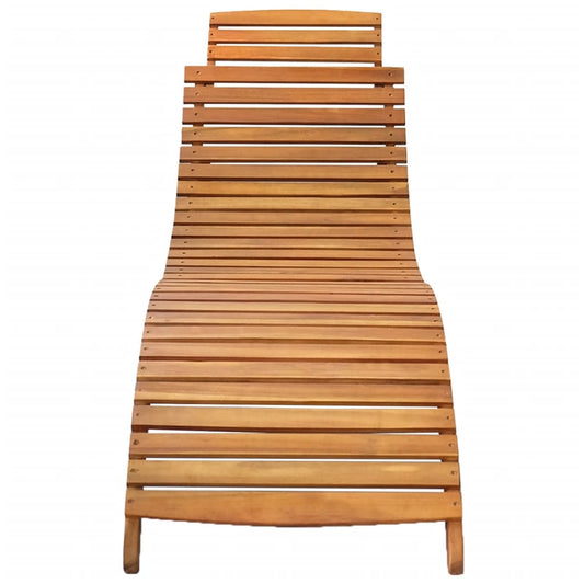 Sonnenliege Massivholz Akazie Braun