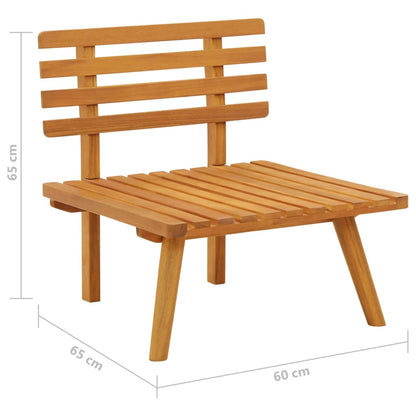 Gartenstuhl mit Kissen Massivholz Akazie