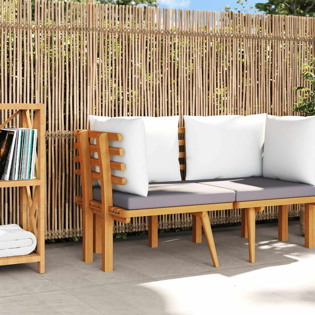 Garten-Ecksofa mit Kissen Massivholz Akazie
