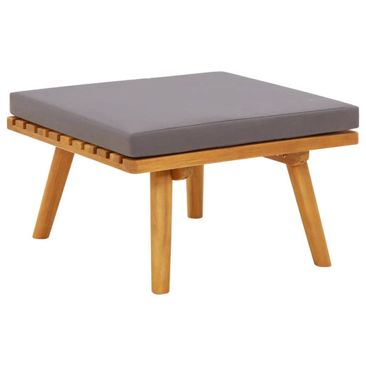 Garten-Fußhocker mit Auflage 60×60×29 cm Akazie Massivholz