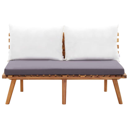 4-tlg. Garten-Lounge-Set mit Auflagen Massivholz Akazie