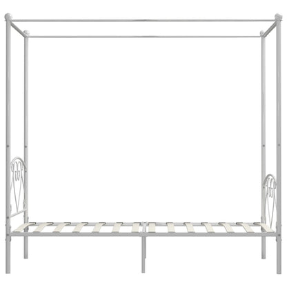 Himmelbett-Gestell Weiß Metall 90 x 200 cm