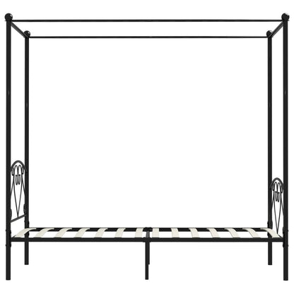 Himmelbett-Gestell Schwarz Metall 90 x 200 cm