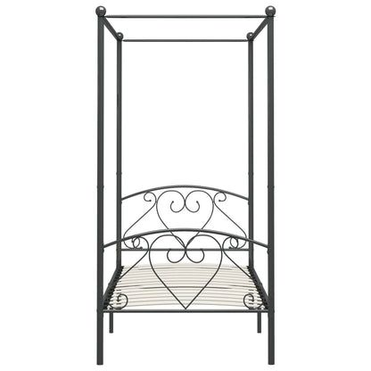 Himmelbett-Gestell Grau Metall 100 x 200 cm