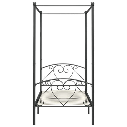 Himmelbett-Gestell Grau Metall 120 x 200 cm