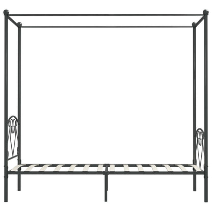 Himmelbett-Gestell Grau Metall 120 x 200 cm