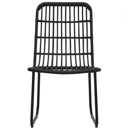 3-tlg. Bistro-Set Poly Rattan Schwarz