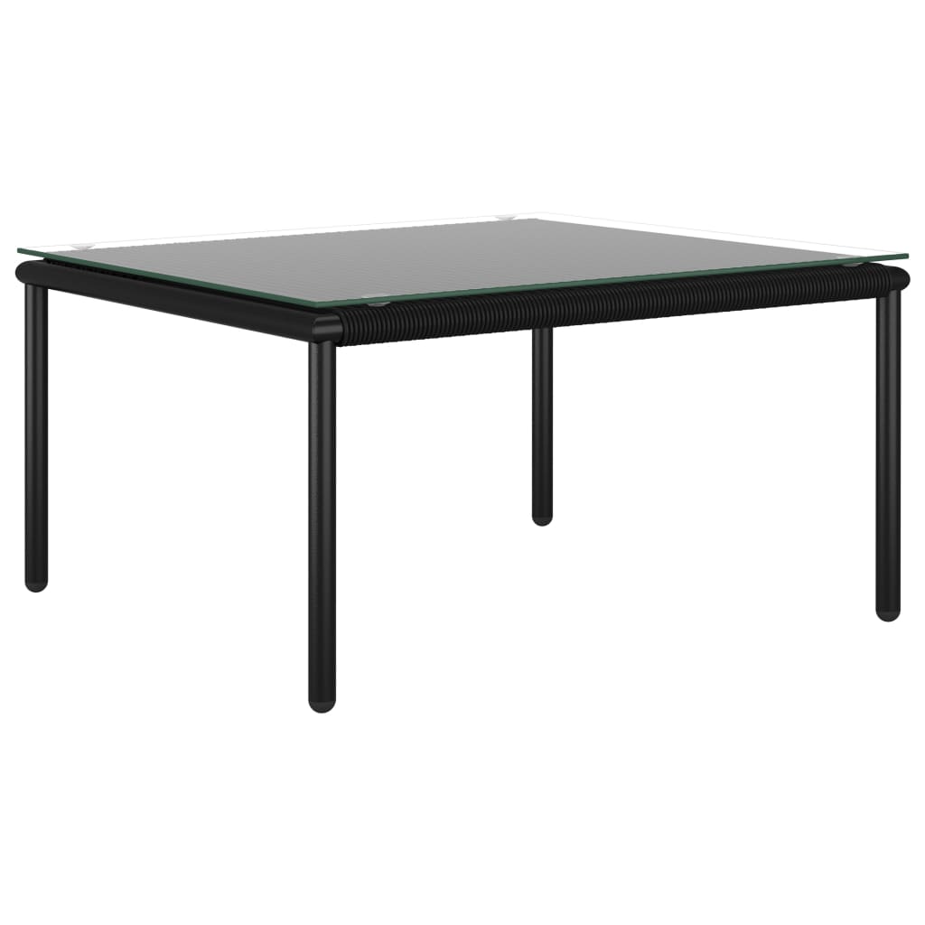 5-tlg. Garten-Lounge-Set mit Auflagen Schwarz PVC