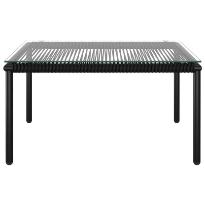 5-tlg. Garten-Lounge-Set mit Auflagen Schwarz PVC