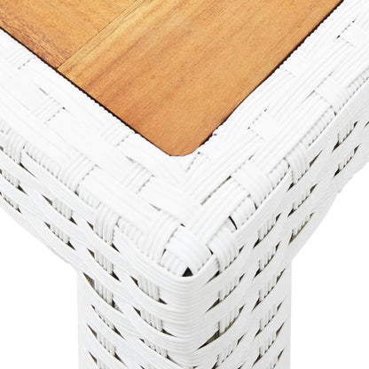 9-tlg. Garten-Essgruppe Poly Rattan Weiß