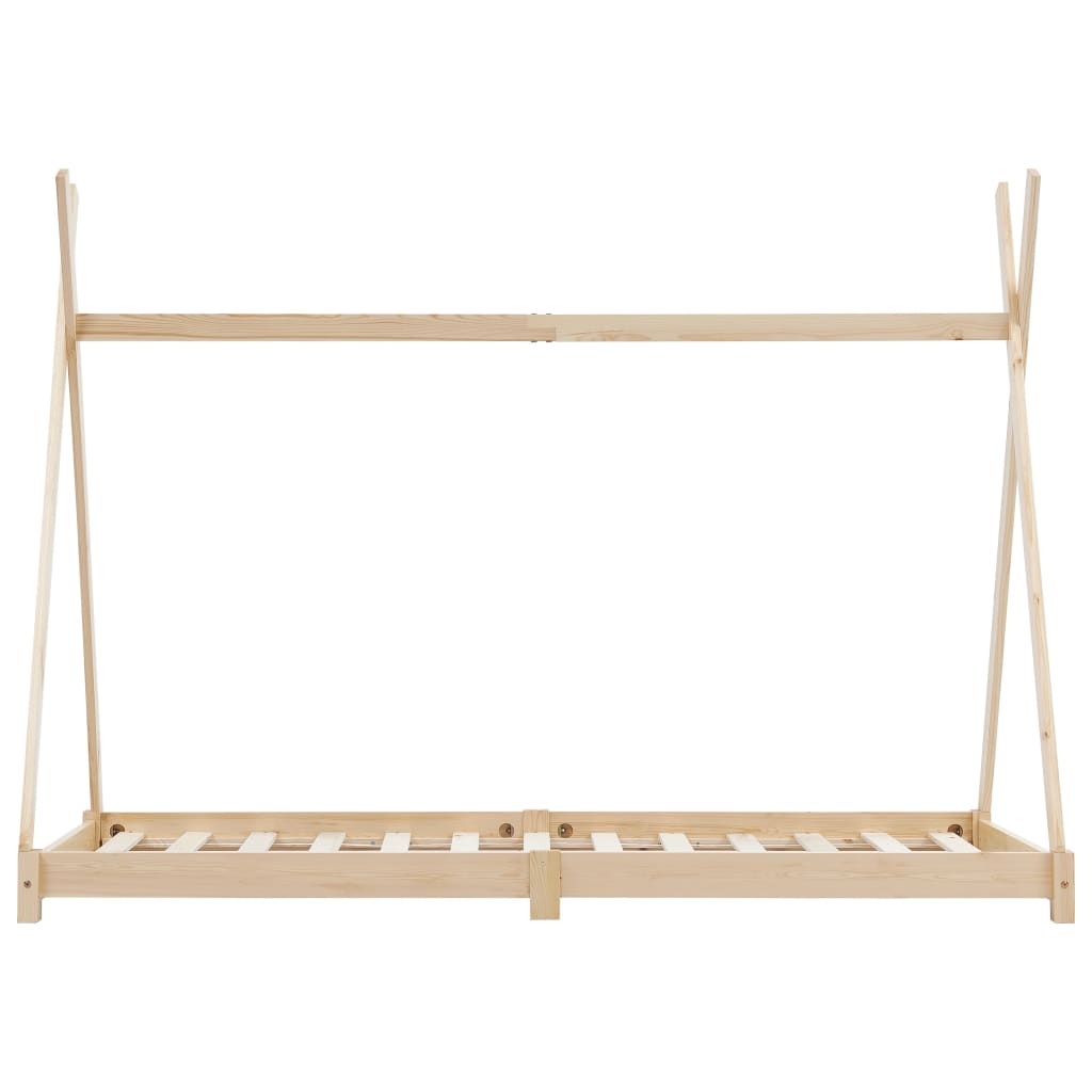 Kinder-Bettgestell Massivholz Kiefer 70 x 140 cm