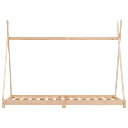 Kinder-Bettgestell Massivholz Kiefer 90 x 200 cm