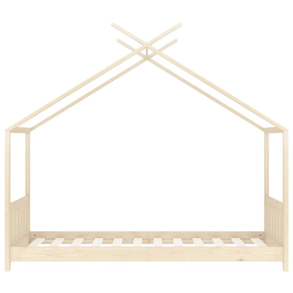Kinder-Bettgestell Massivholz Kiefer 70 x 140 cm