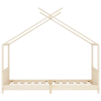 Kinder-Bettgestell Massivholz Kiefer 90 x 200 cm