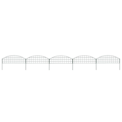 Gartenzaun Set Konvex 77,3x26 cm Grün