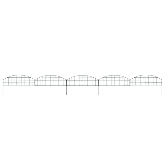 Gartenzaun Set Konvex 77,3x26 cm Grün