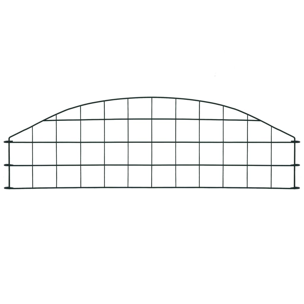Gartenzaun Set Konvex 77,3x26 cm Grün