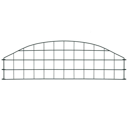 Gartenzaun Set Konvex 77,3x26 cm Grün