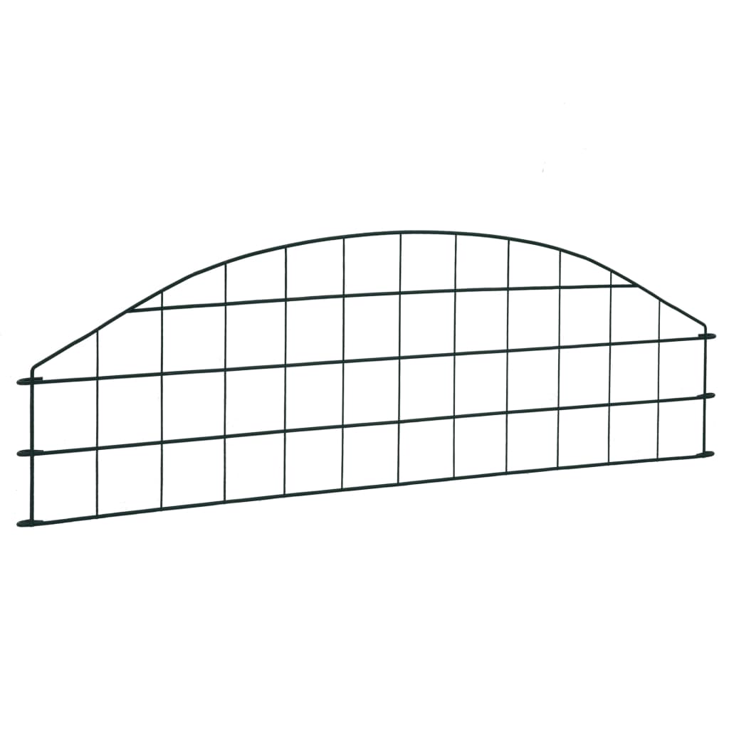 Gartenzaun Set Konvex 77,3x26 cm Grün
