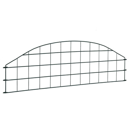 Gartenzaun Set Konvex 77,3x26 cm Grün