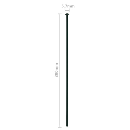Gartenzaun Set Konvex 77,3x26 cm Grün