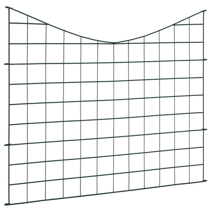 Gartenzaun Set Konkav 77,5x64 cm Grün
