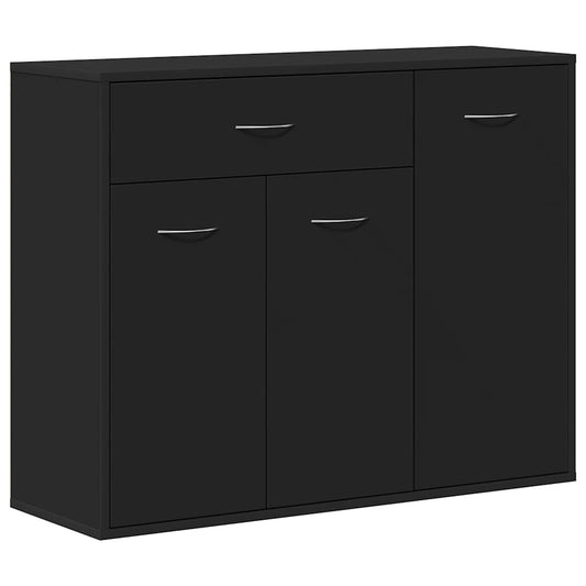 Skænk Sort 88x30x70 cm Træ Materiale
