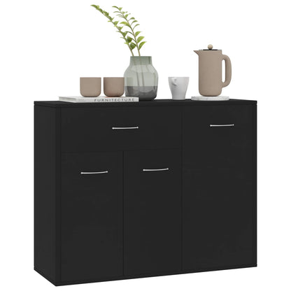 Skænk Sort 88x30x70 cm Træ Materiale
