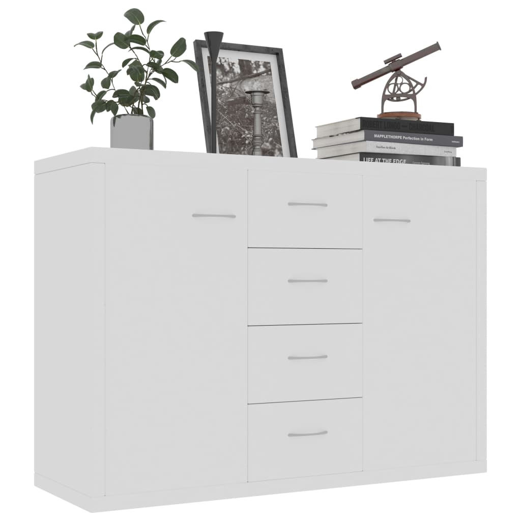 Skænk Hvid 88x30x65 cm Træmateriale