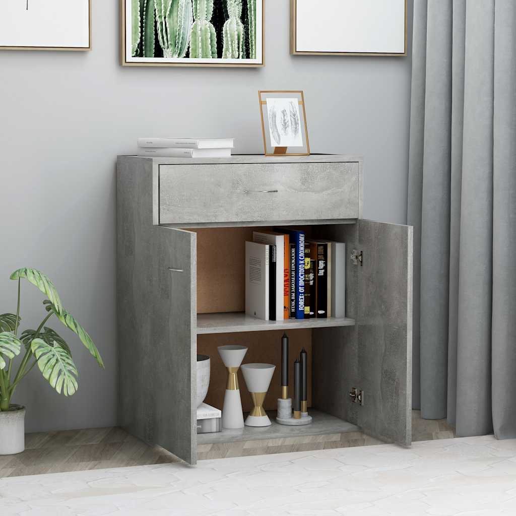 Sideboard Betongrau 60x30x75 cm Holzwerkstoff