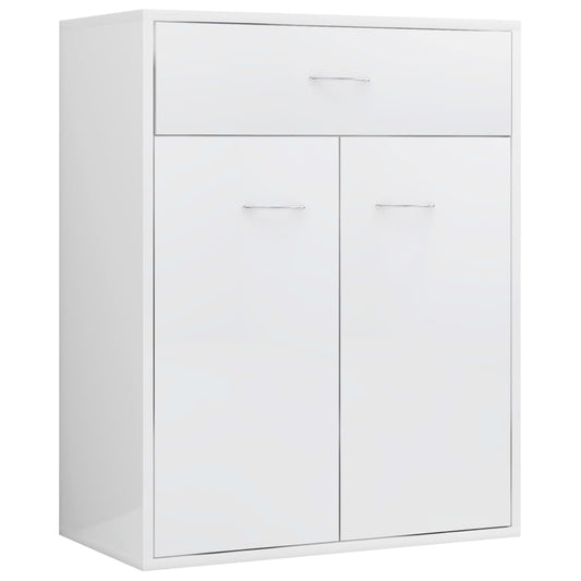 Sideboard Hochglanz-Weiß 60x30x75 cm Holzwerkstoff